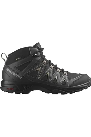 Salomon X Braze Mid Gore-Tex Scarpe Impermeabili Escursionismo da Uomo, Caratteristiche a prova di trekking, Design atletico, Versatilità, Black/Phantom/Vintage Khaki, 46 2/3 EU