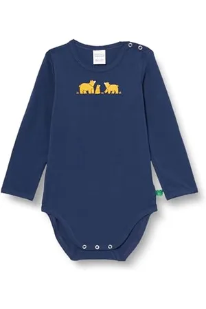 Green Cotton Bear Print l/s Body Livello Base, , 74 Neonati