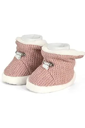 Sterntaler Scarpine da Bambino Effetto Maglia, Scarpe da Neonato Bimba 0-24, Colore: Rosa, 20 EU