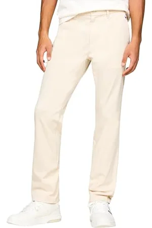 Tommy Hilfiger Uomo Pantaloni Chino Tjm Austin Lightweight Chino Slim Fit, Avorio (Newsprint), 28W/36L