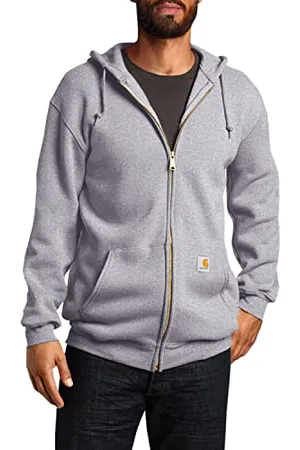 Carhartt Loose Fit Midweight Full-Zip Sweatshirt, Felpa con cappuccio Uomo, (Heather), M