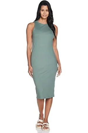 VERO MODA Vmlavender Sl Calf Dress Vma Noos, Vestito Donna, (Laurel Wreath), L