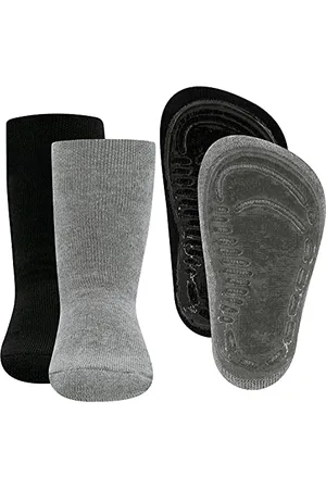 Ewers 2-pack Uni Stopper Socks SoftStep, calzini con suola antiscivolo per ragazzi e ragazze, calzini con suola in gomma, MADE IN GERMANY, 2 paia di calzini antiscivolo per bambini, taglia 31-34
