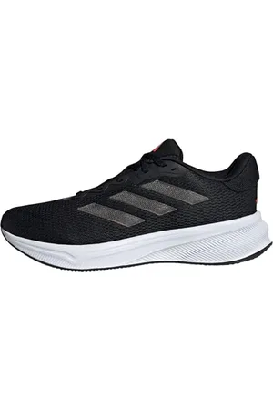 adidas Response Shoes, Scarpe da Corsa Uomo, Core Black/Carbon/Solar Red, 42.5 EU