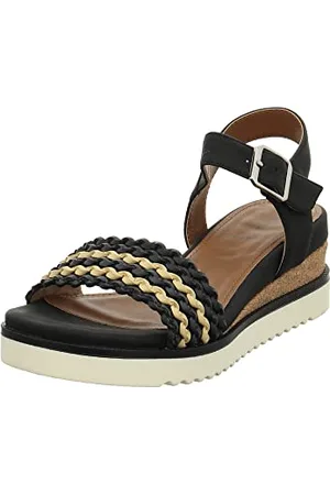 QS by s.Oliver 5-5-28209-28, Sandali Bassi Donna, Black Comb, 40 EU