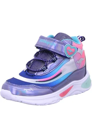 KangaROOS K-SLG Willow Mid EV Sneaker, Navy/Ocean, 35 EU, , 35 EU