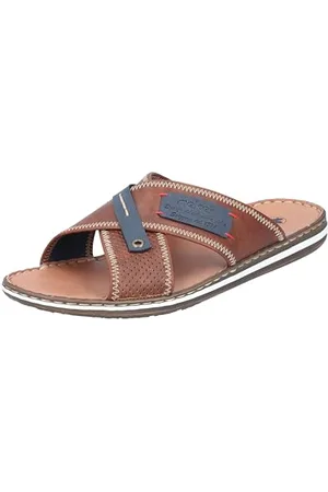 Rieker Frühjahr/Sommer 21061, Ciabatte Uomo, Marrone (Marron/Denim 25), 41 EU