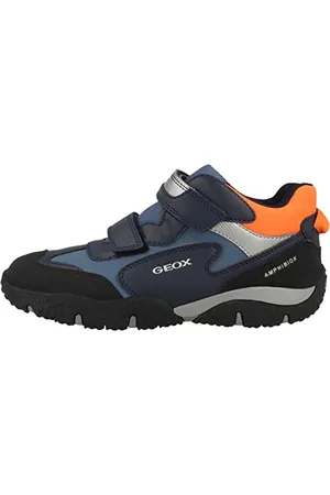Geox Jr Baltic Boy B Abx, Scarpe Bambini e ragazzi, Blu/Arancione (Navy/Orange), 24 EU