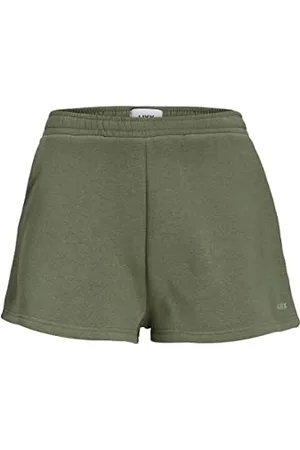 JJXX Jxabbie HW RLX Every Brush Shorts SN Pantaloncini, Four Leaf Clover/Print:Loden Frost Logo, L Donna