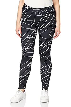Urban classics Leggings da donna, Leggings, Donna, (Geometric Black), 3XL