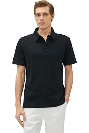 Koton Polo Neck T-Shirt Tissued Buttoned Slim Fit Short Sleeve, (999), M Uomo