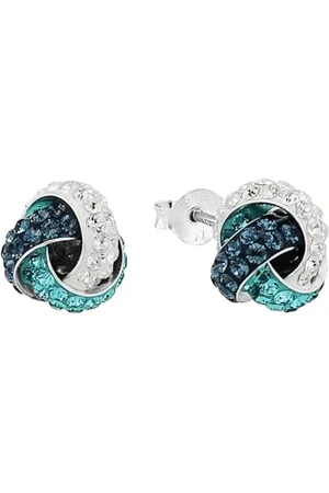 Amor Orecchini in Argento 925 da Donna, con cristallo, 1 cm, Argento, in confezione regalo