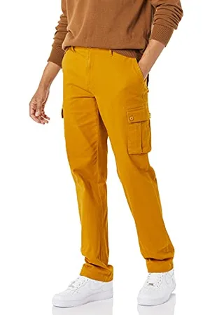 Amazon Pantaloni cargo elasticizzati dal taglio dritto (disponibili nelle taglie Big & Tall) Uomo, , 34W / 28L