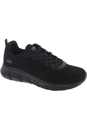 Skechers Visionary Essence, Bobs B Flex Essenza VISIONARIA Donna, Bordo in Maglia Nera, 36 EU