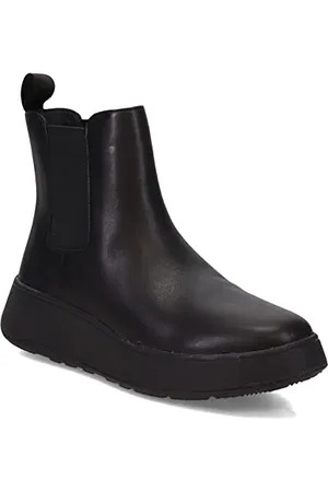 FitFlop F-Mode Leather Flatform Chelsea Boots, Stivali Donna, Tutto , 43 EU
