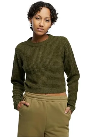 Urban classics Ladies Short Waffle Sweater Maglia di Tuta, , M Donna