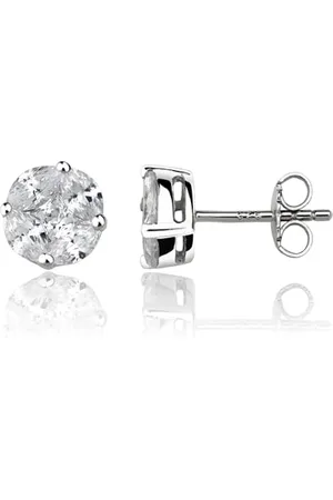 MONTEVERDI MONJ-ER0012 - Orecchini rotondi da donna, 8,0 mm di larghezza, in sterling 925 rodiato, Eine Größe, sterling, Nessuna pietra preziosa