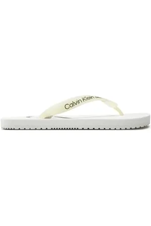 Calvin Klein Jeans Infradito Donna Beach Sandal Scarpe da Mare, (White), 40