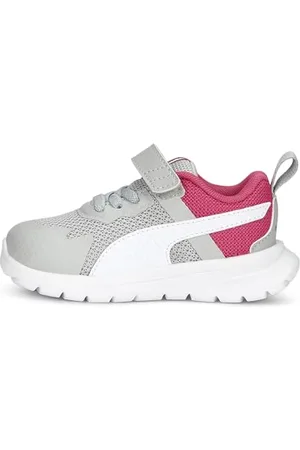 PUMA Evolve Run Mesh AC+ Inf, Scarpe da Ginnastica Unisex-Bimbi 0-24, Cool Light Gray White-Glowing Pink, 20 EU