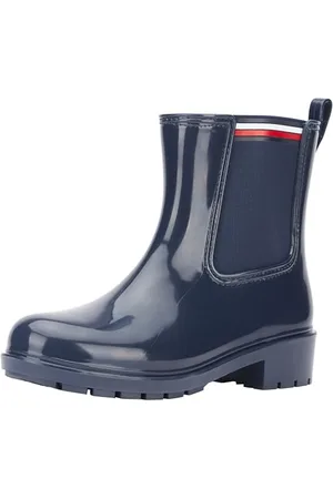 Tommy Hilfiger Essential Corporate Rainboot FW0FW07762, Stivale Basso Donna, Blu (Space Blue), 37 EU