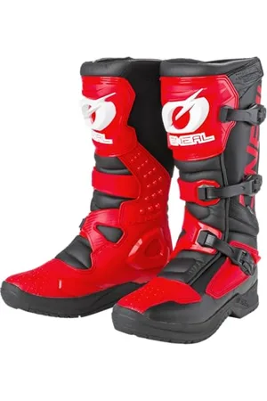 Oneal | Stivali Motocross | Moto Enduro | Protezione interna della caviglia, del piede e della zona del cambio, fodera perforata, microfibra di alta qualità | Stivali RSX | Adulto | Rosso | Taglia 49