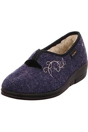 Fischer Fischer Dora, Pantofole a Collo Basso Donna, Blu (Blau 555), 41 EU