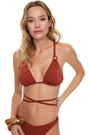 Trendyol Top Bikini in Maglia Regular Fit Donna Costumi da Bagno, , 0
