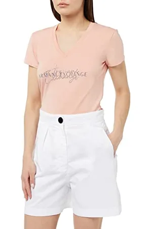 Armani Exchange Sostenibile, Cross Gender, Metallic Botton, Pantaloncini, Donna, , M