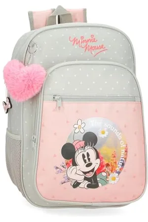 Disney Joumma Bags Minnie Wild Nature zaini per bambini, varie dimensioni, zaino da passeggio, realizzato in poliestere, include pompon decorativo., , Zainet