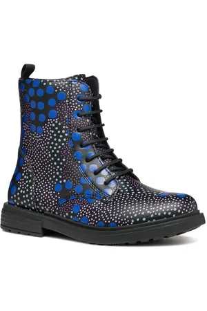 Geox J Eclair Girl D, Stivaletto, Black/Royal, 38 EU