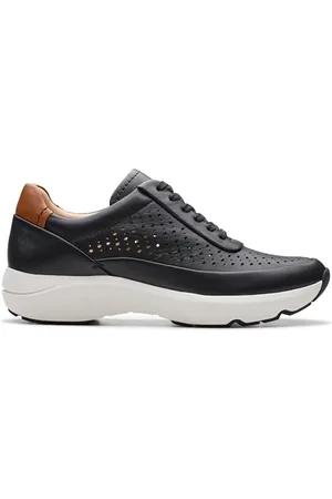 Clarks Tivoli Grace, Scarpe da Ginnastica Donna, Black Leather, 37 EU
