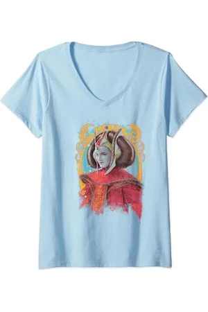 STAR WARS Padme Amidala Regal Portrait Maglietta con Collo a V