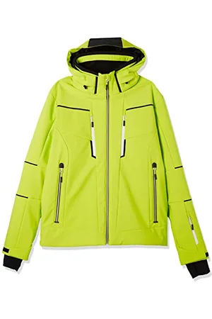 CMP Giacca da Sci In Softshell da Uomo Con Cappuccio Removibile, (Acido), 56