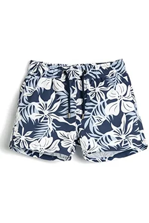 Koton Swim Shorts Drawstring Floral Printed, Costume da Bagno Ragazzi, (6D7)