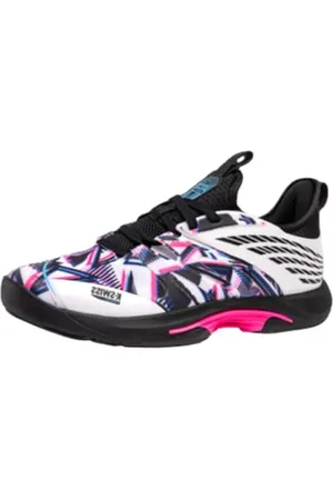 K-Swiss Performance Speedtrac Padel, Scarpe da Tennis Uomo, White/Black/Neon Pink, 47 EU