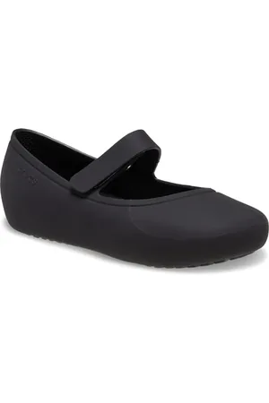 Crocs Unisex Bambino Brooklyn Mary Jane Flat T Scarpa Bassa, Black, 24/25 EU