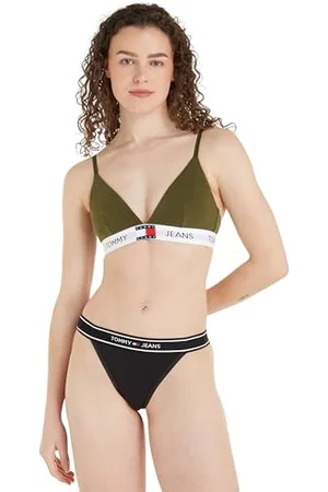 Tommy Hilfiger Padded Triangle (Ext Sizes) Uw0uw04672 Reggiseni a triangolo, (Drab Olive Green), XS Donna