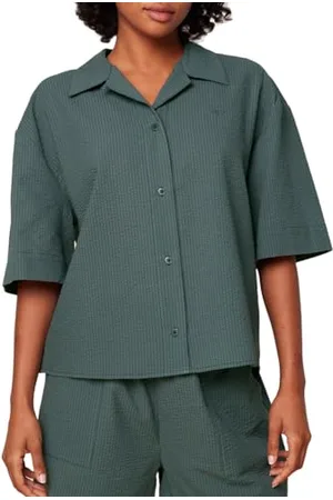 Triumph Donna Boyfriend MyWear S Boxy Shirt 01, Pajama Top, Smoky Green, 44