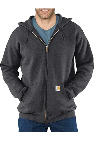 Carhartt Loose Fit Midweight Full-Zip Sweatshirt, Felpa con cappuccio Uomo, (Carbon heather), M