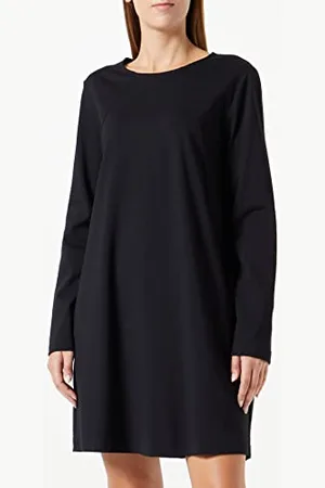 Benetton Vestito 47CKDV00A Donna, Nero 100, L