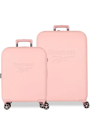 Reebok Franklin, valigia da cabina, set valigie, realizzato in ABS, materiale resistente e leggero, chiusura TSA, quattro ruote doppie a rotazione multidirezionale, di Joumma Bags, , Set valigie