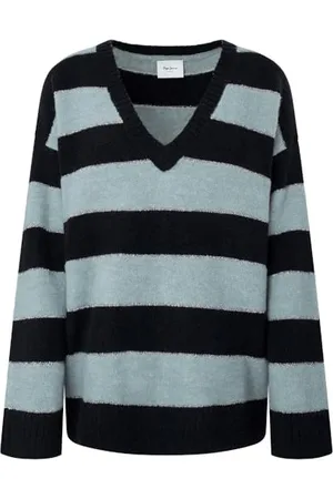 Pepe Jeans Felice Stripe, Maglione Donna, (Hydro Green),S