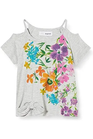 Desigual TS_edimburgo T-Shirt, (Gris Vigore Medio 2003), 116 (Taglia Unica: 5/6) Bambina