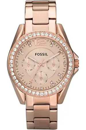 Fossil Orologio Riley Ladies, movimento al quarzo multifunzione, cassa in acciaio inossidabile oro rosa da 38 mm e bracciale in acciaio inossidabile, ES2811