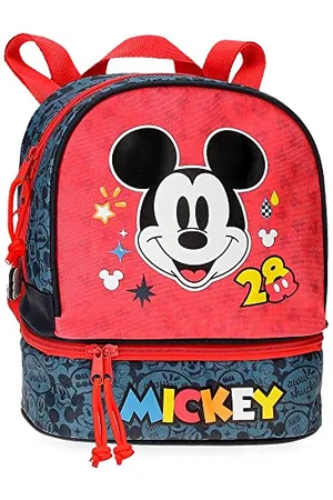 Disney Mickey Get Moving Zaino con porta merenda 23x28x13 cm Poliestere 8,37L, , Zaino con porta spuntino