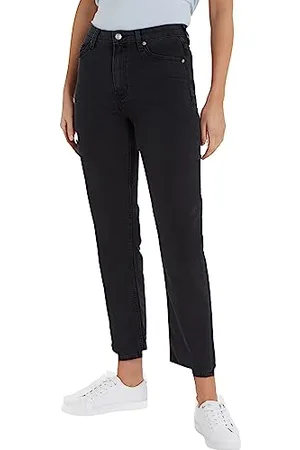 Tommy Hilfiger Jeans Donna Classic Straight Vita Alta, Nero (Zia), 25W / 28L