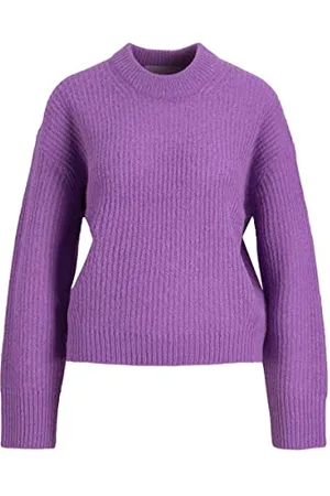 JJXX Jxember LS Fluffy Crew Neck Knit Noos Maglione, Royal Lilac, XS Donna