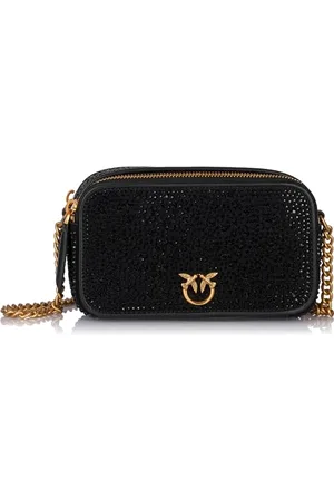 Pinko Camera Case CAMOSCIO + Full Strass, Borsa Donna, , Taglia Unica