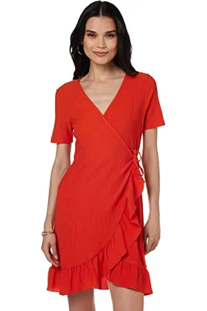 VERO MODA Vmhaya Abito Corto Noos Ga Vestito, Arancione speziato, S Donna