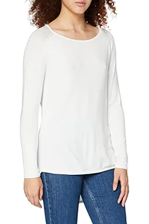 ONLY Mila Lacy L/S Long Pullover Knt T-Shirt Donna, (Cloud Dancer), X-Small